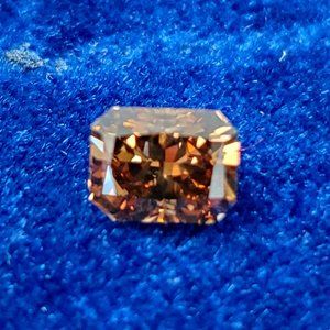 Fancy Brown Color Radiant Cut Natural Diamond